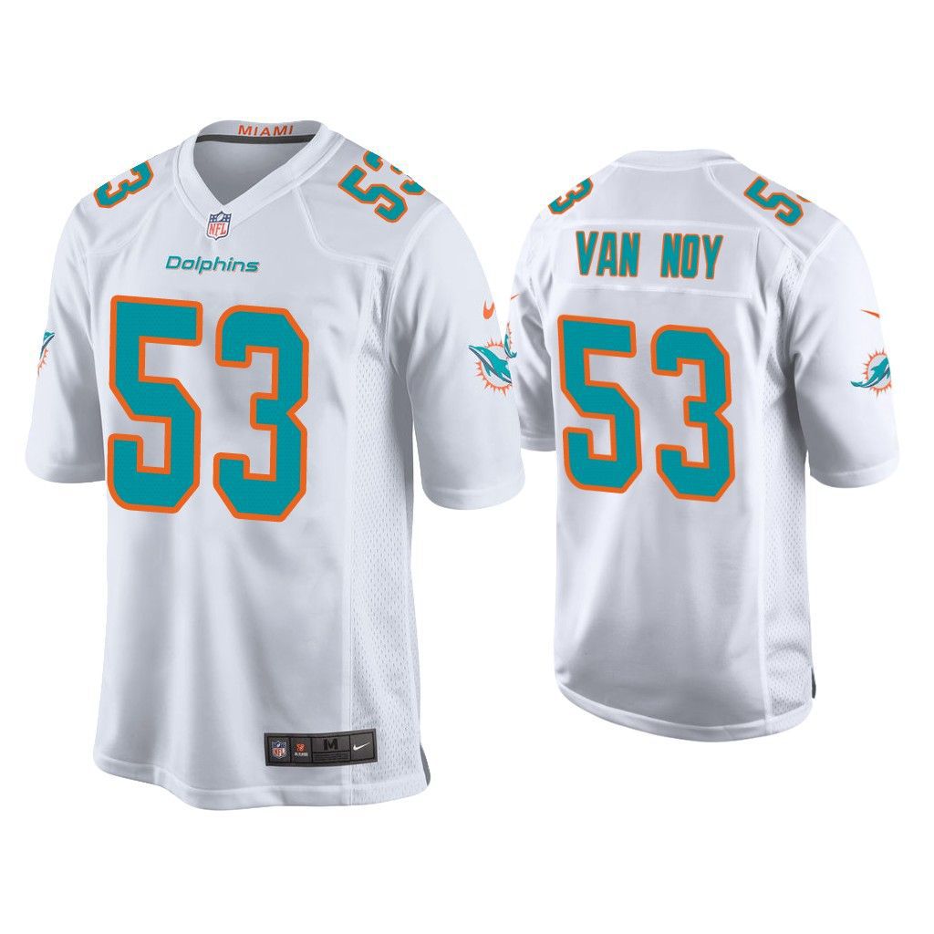 Men Miami Dolphins #53 Kyle Van Noy Nike White Game Player NFL Jersey